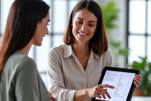 A nutritionist consulting with a client, showing personalized support for weight management.